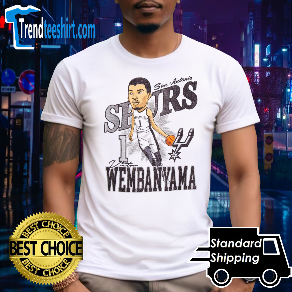 San Antonio Spurs Victor Wembanyama Caricature T Shirt
