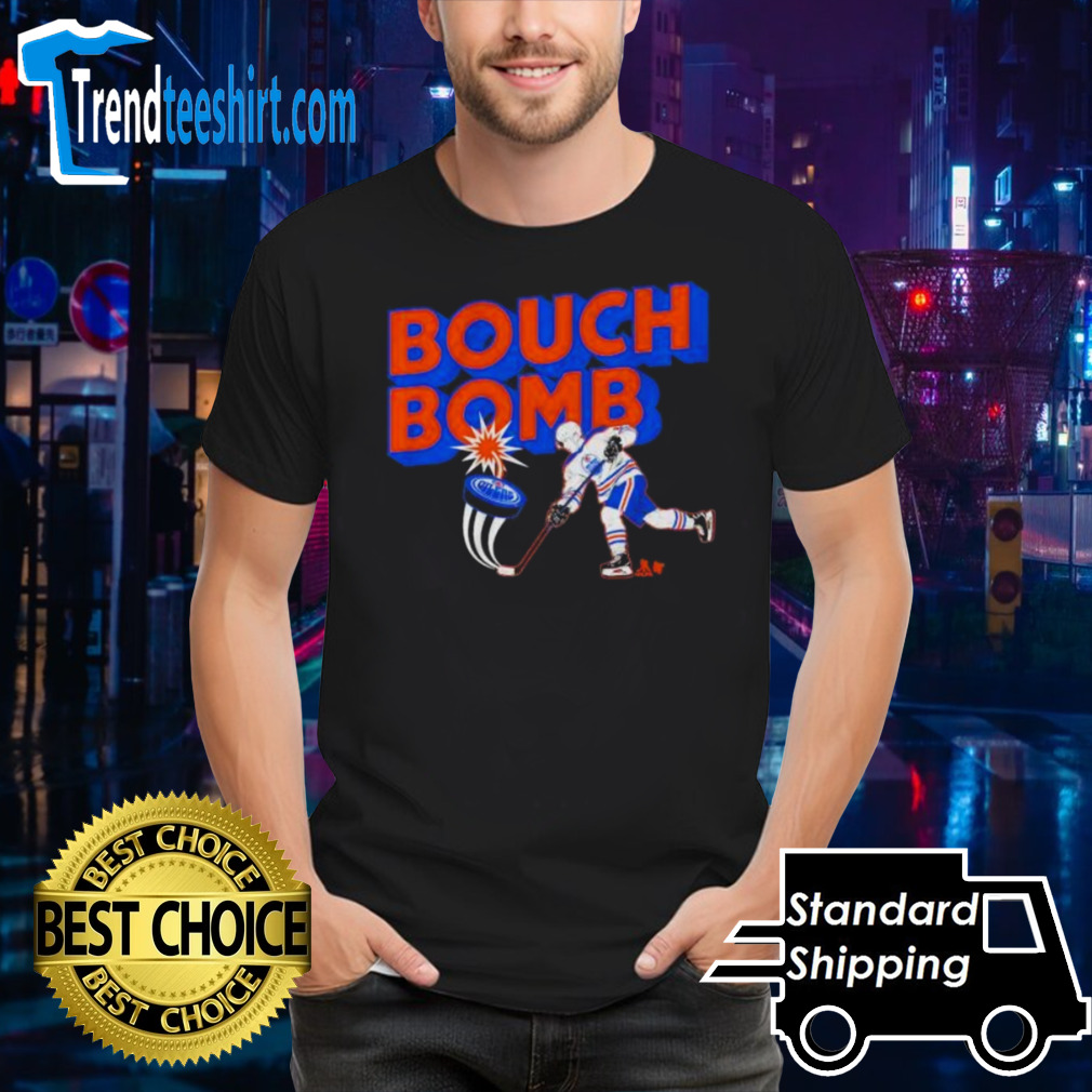 Evan Bouchard Edmonton Oilers Bouch Bomb Black 2024 Shirt