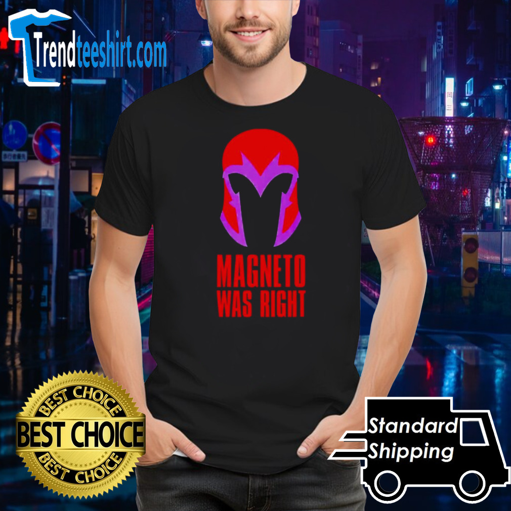 Magneto’s helmet was right shirt