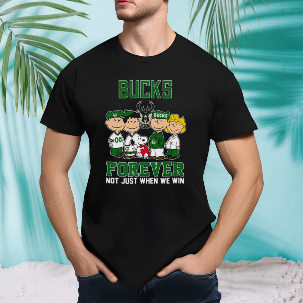 Peanuts Characters Milwaukee Bucks 2024 Forever Not Just When We Win Shirt