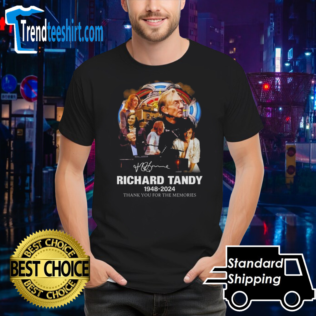 Richard Tandy 1948-2024 Thank You For The Memories Signature T-shirt