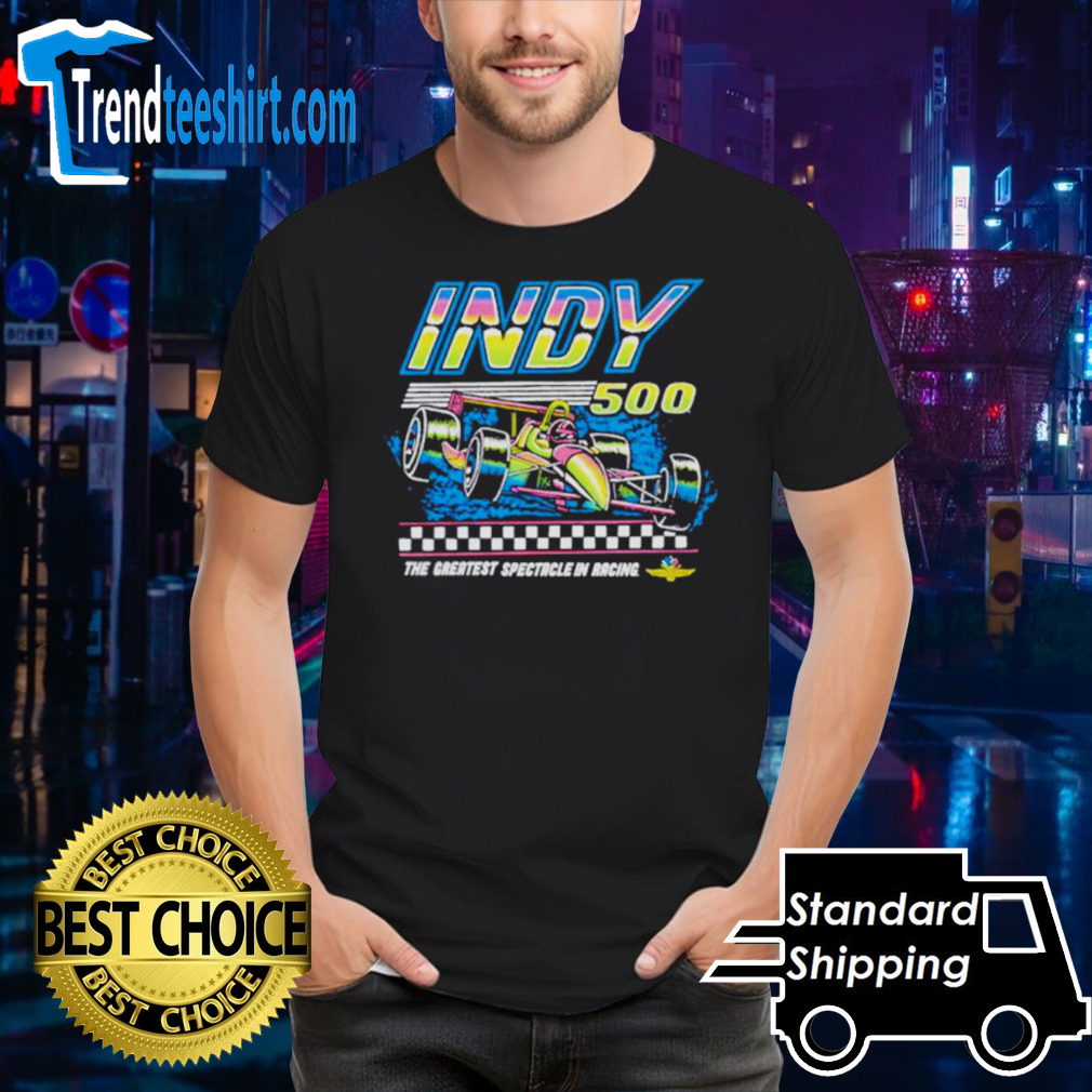Indy 500 the greatest spectacle in racing neon shirt