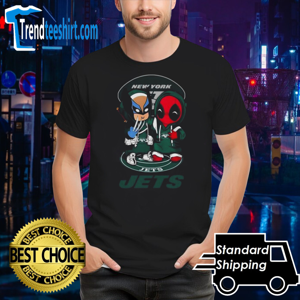 New York Jets Marvel Wolverine Deadpool True Friends T-shirt