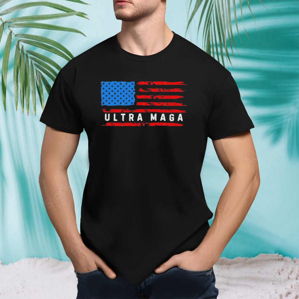 Ultra MAGA American Flag 2024 Republican Pro Trump T-Shirt
