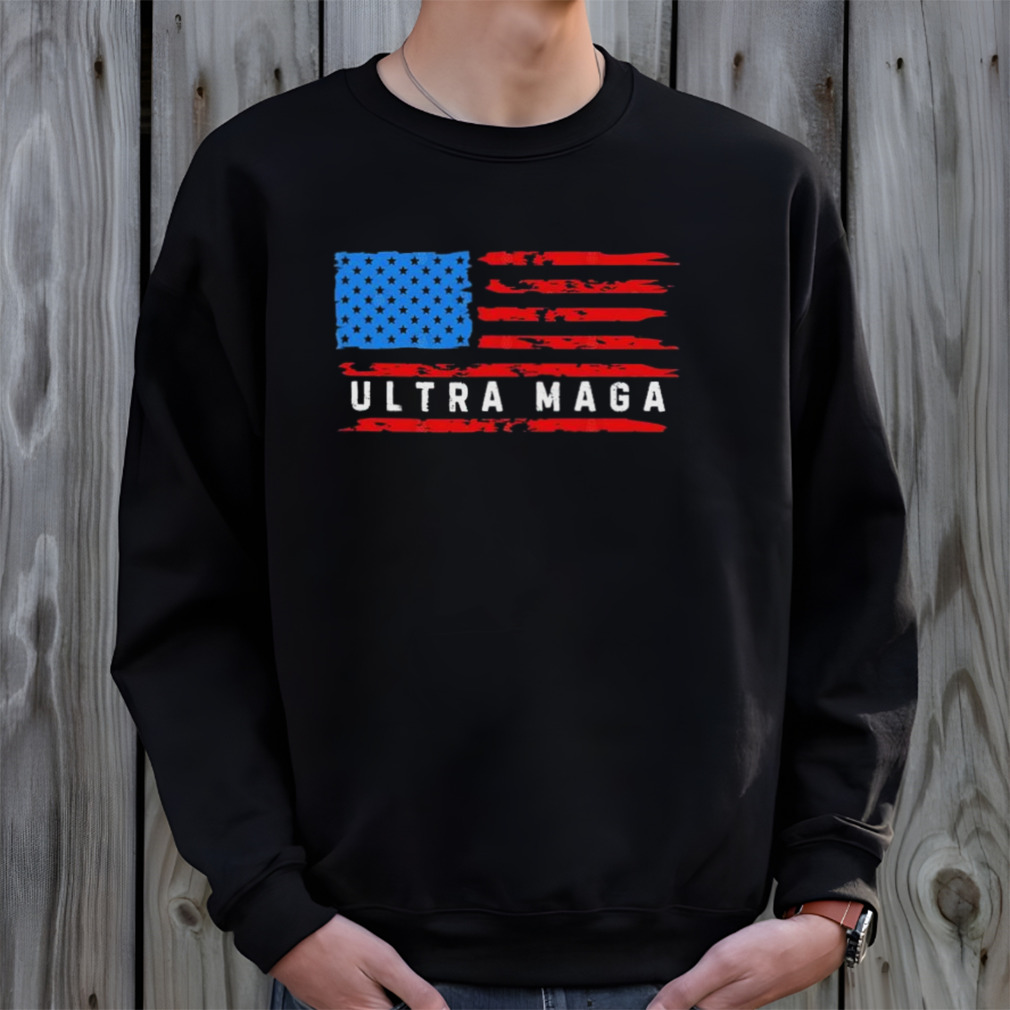 Ultra MAGA American Flag 2024 Republican Pro Trump T-Shirt