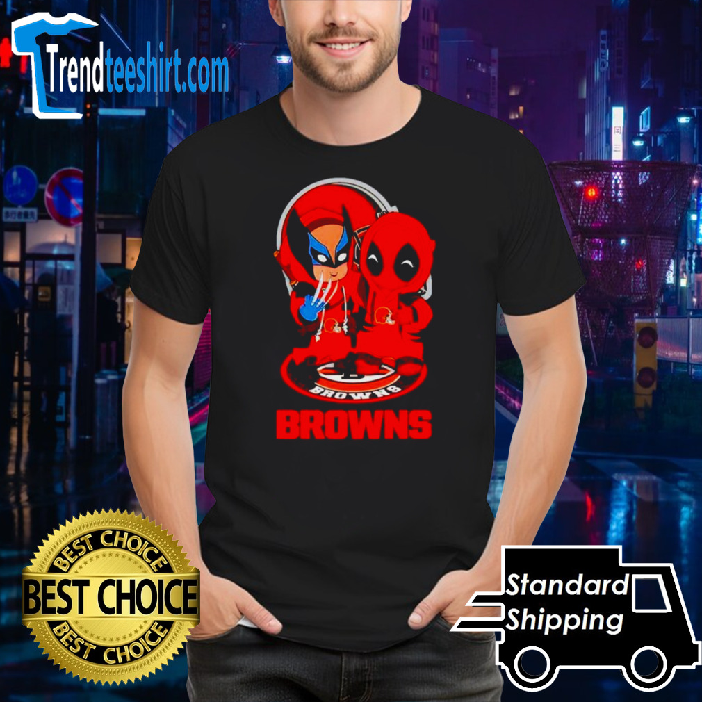 Cleveland Browns Marvel Wolverine and Deadpool True friends shirt