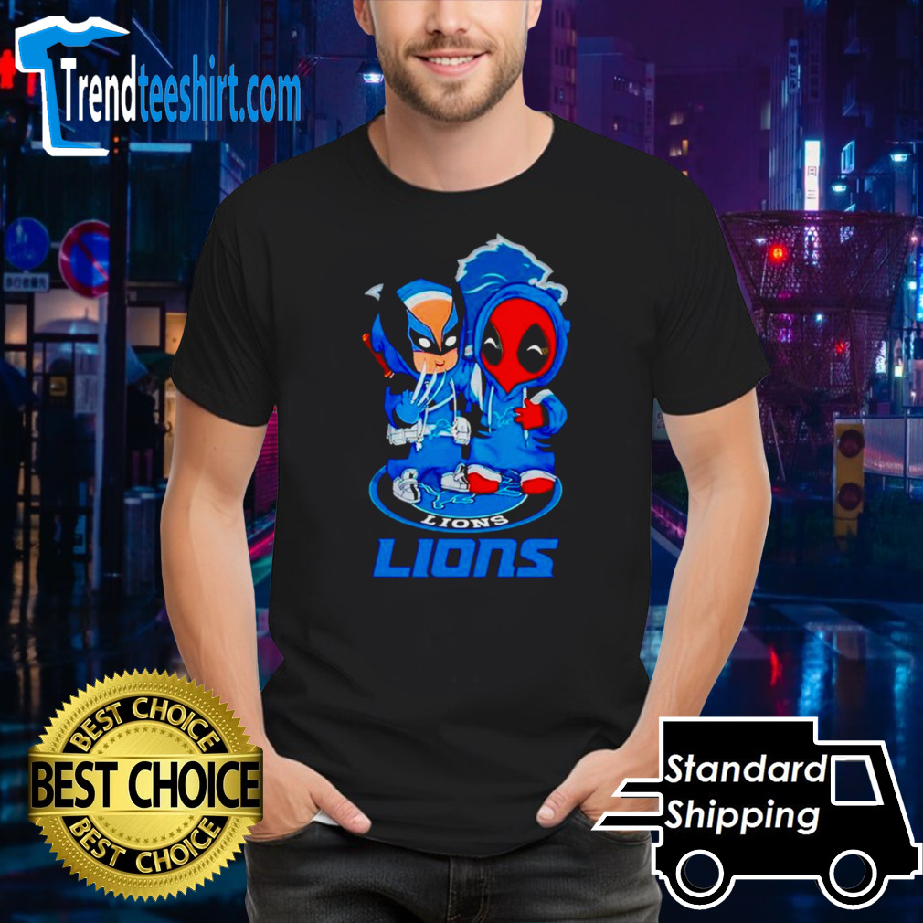 Detroit Lions Marvel Wolverine and Deadpool True friends shirt