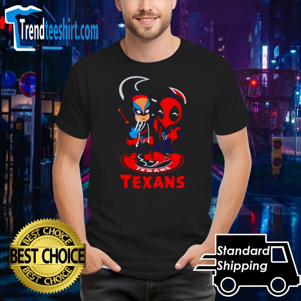 Houston Texans Marvel Wolverine and Deadpool True friends shirt