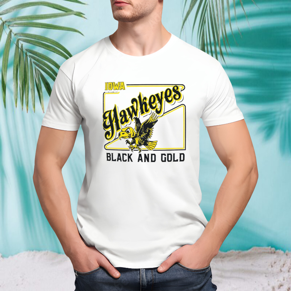 Iowa Hawkeyes black and gold shirt