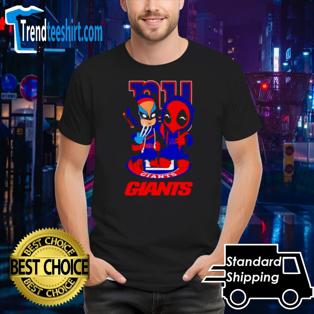 New York Giants Marvel Wolverine and Deadpool True friends shirt