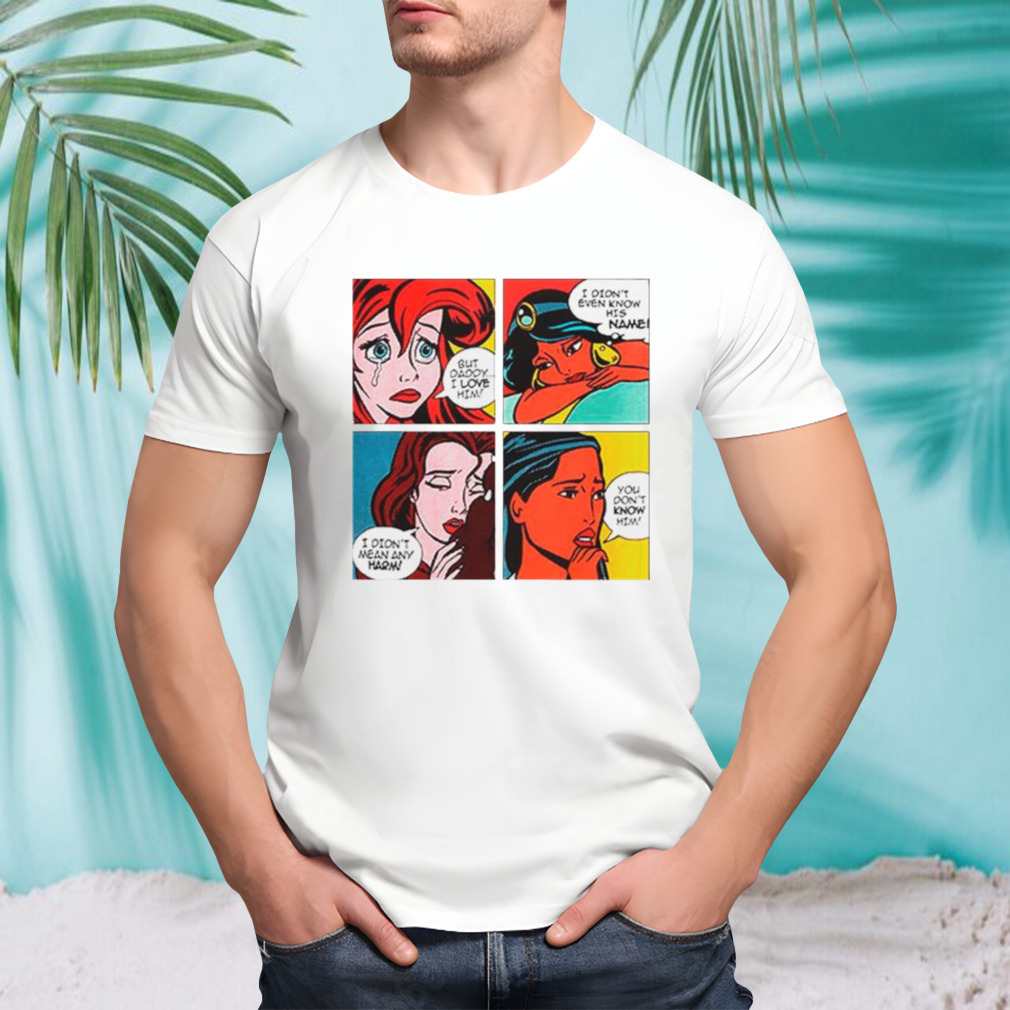 Ariel Belle Jasmine Pocahontas Pop Art Comic shirt