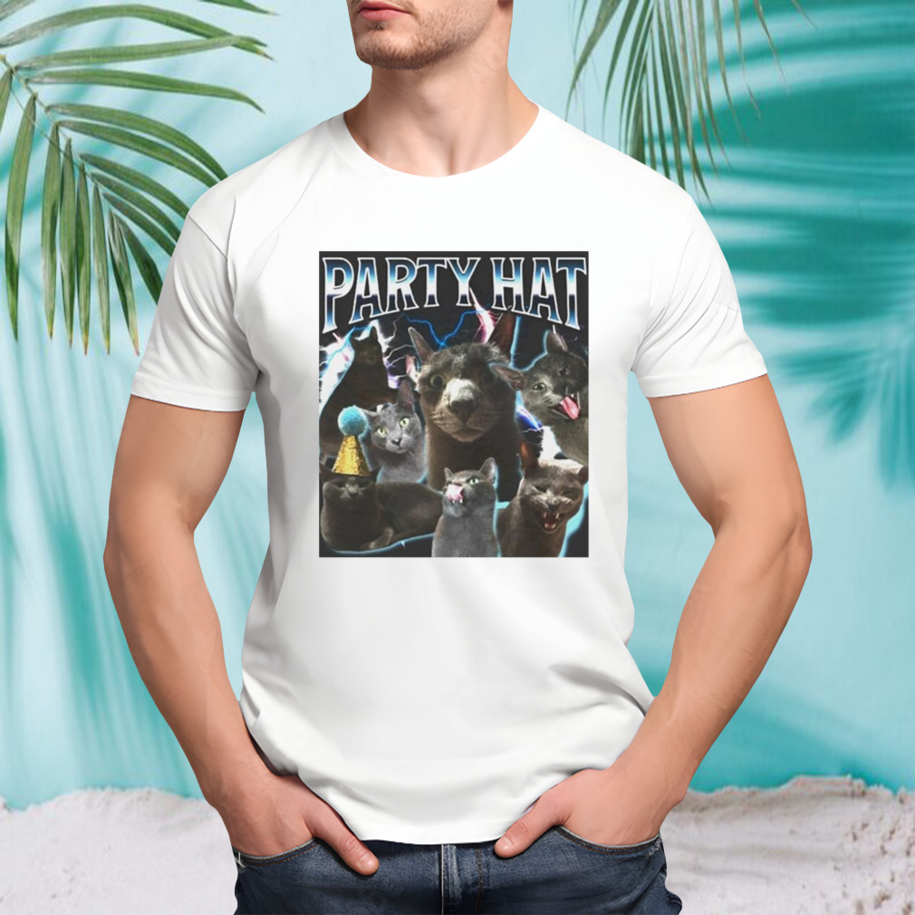 Party hat cat shirt