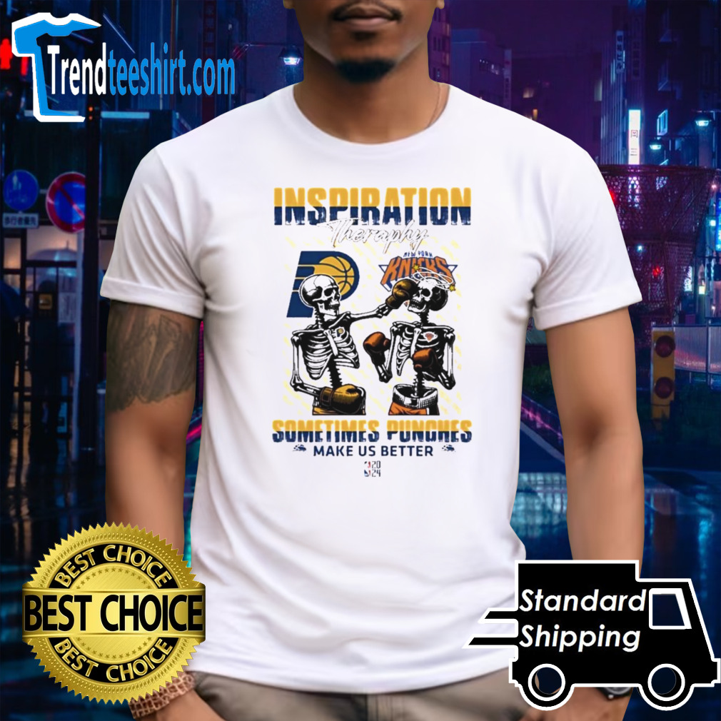 Skeletons Indiana Pacers Inspiration Theraphy Sometimes Punches Make Us Better Shirt