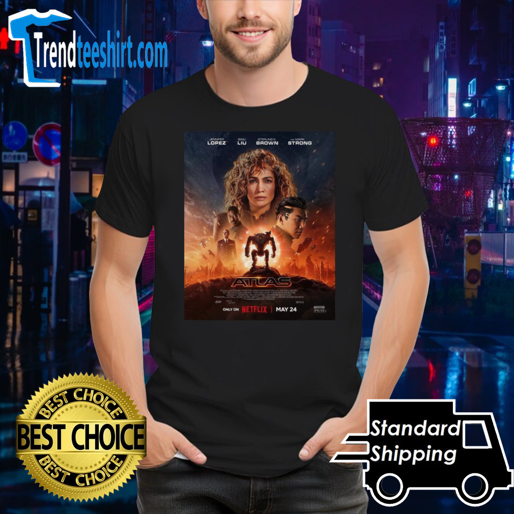 Incredible Poster For Brad Peyton’s Atlas Starring Jennifer Lopez Releasing On Netflix On May 24 T-Shirt