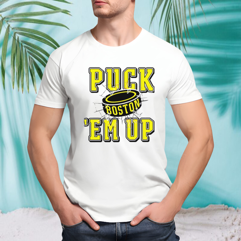 Boston Bruins puck em up shirt