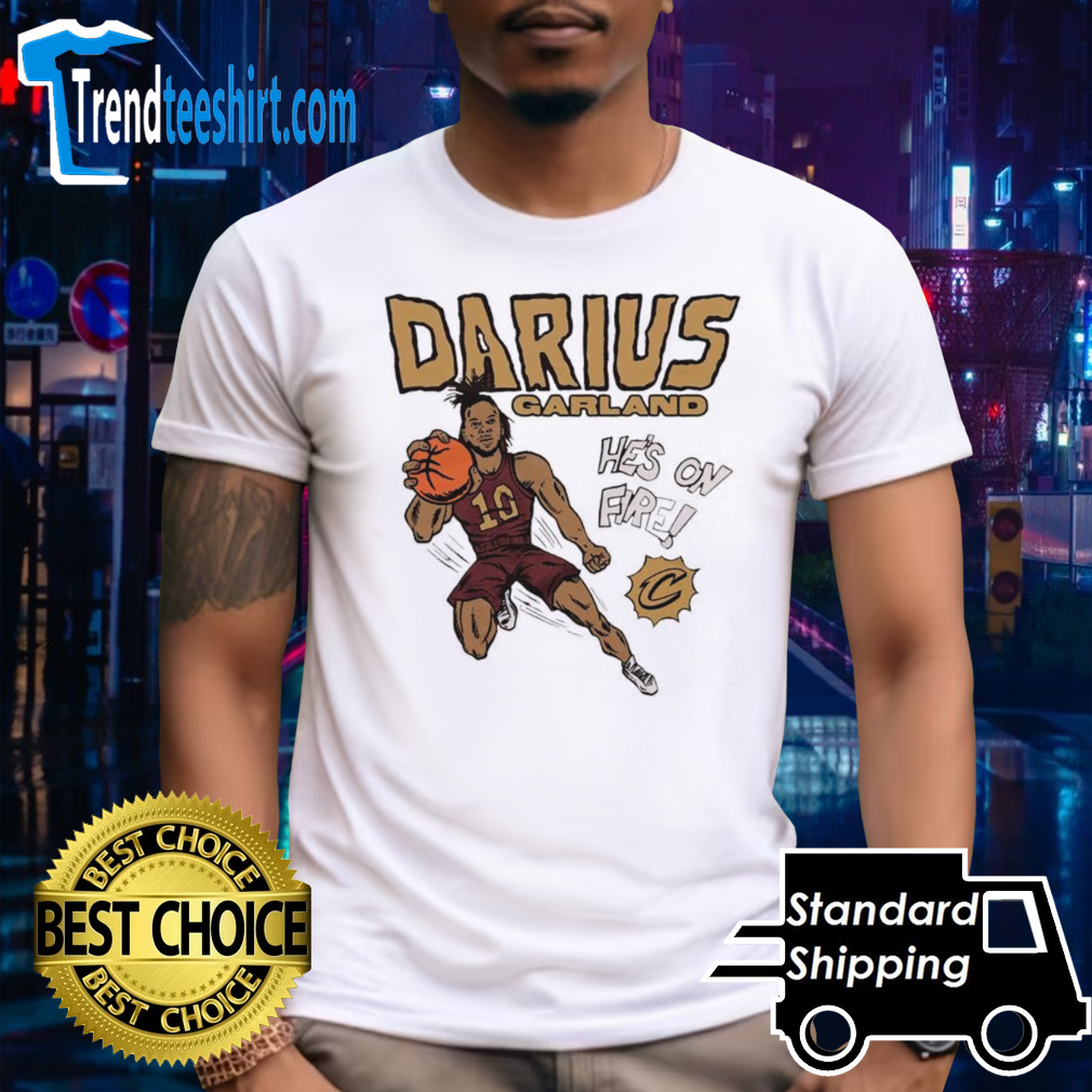 Cleveland Cavaliers Darius Garland he’s on fire comic book shirt