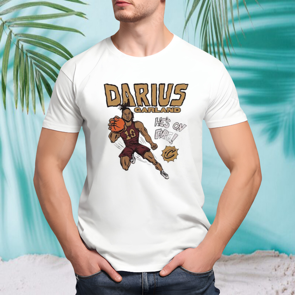 Cleveland Cavaliers Darius Garland he’s on fire comic book shirt