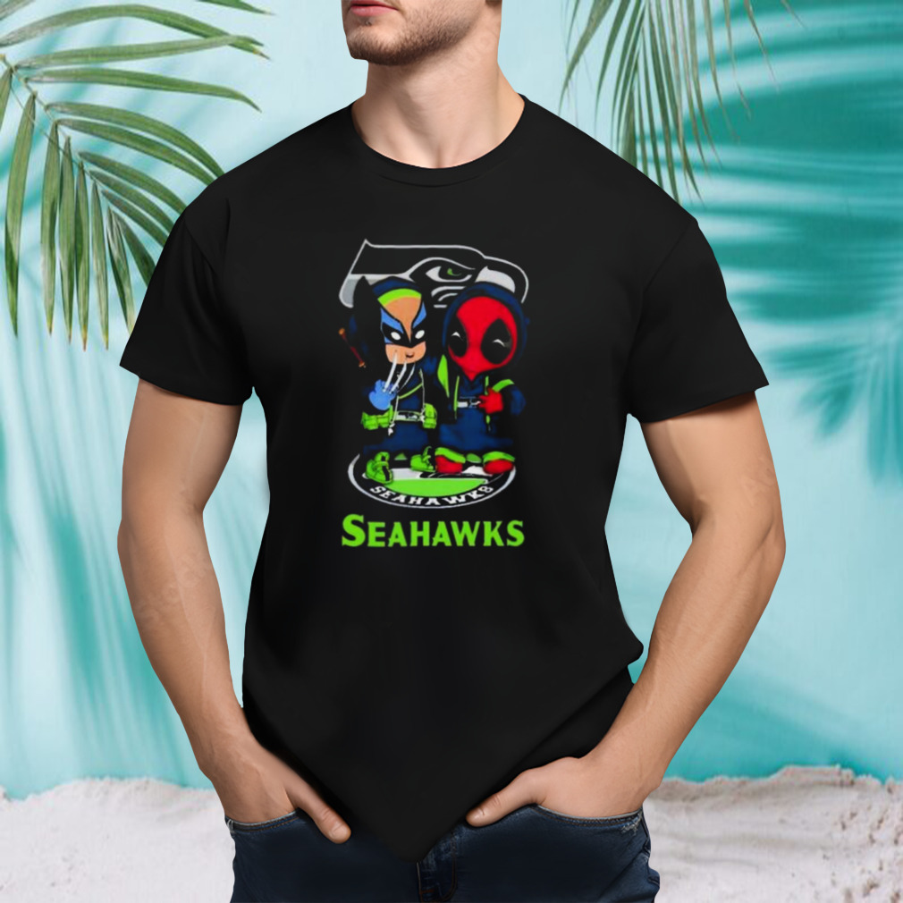 Friends Marvel Deadpool Wolverine Seattle Seahawks Shirt