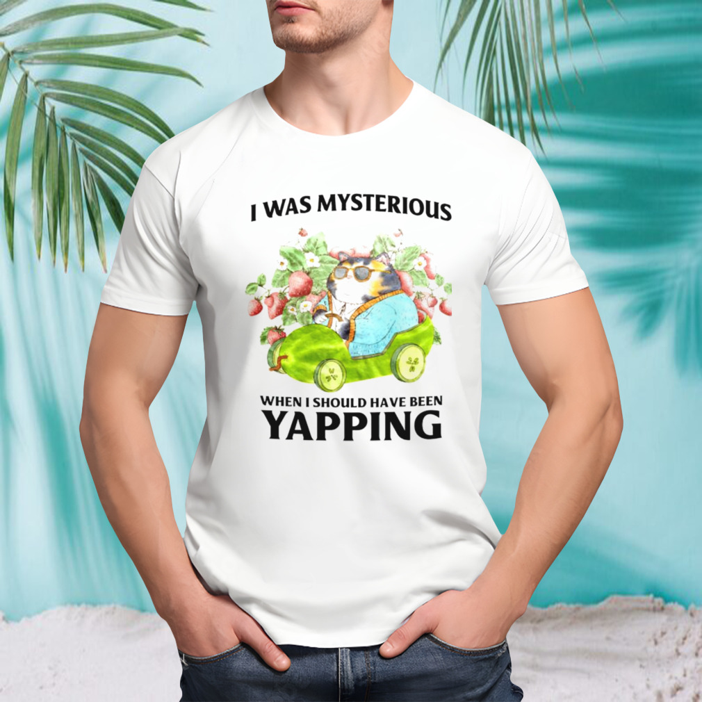 Cat I was mysterious when i should have been yapping shirt