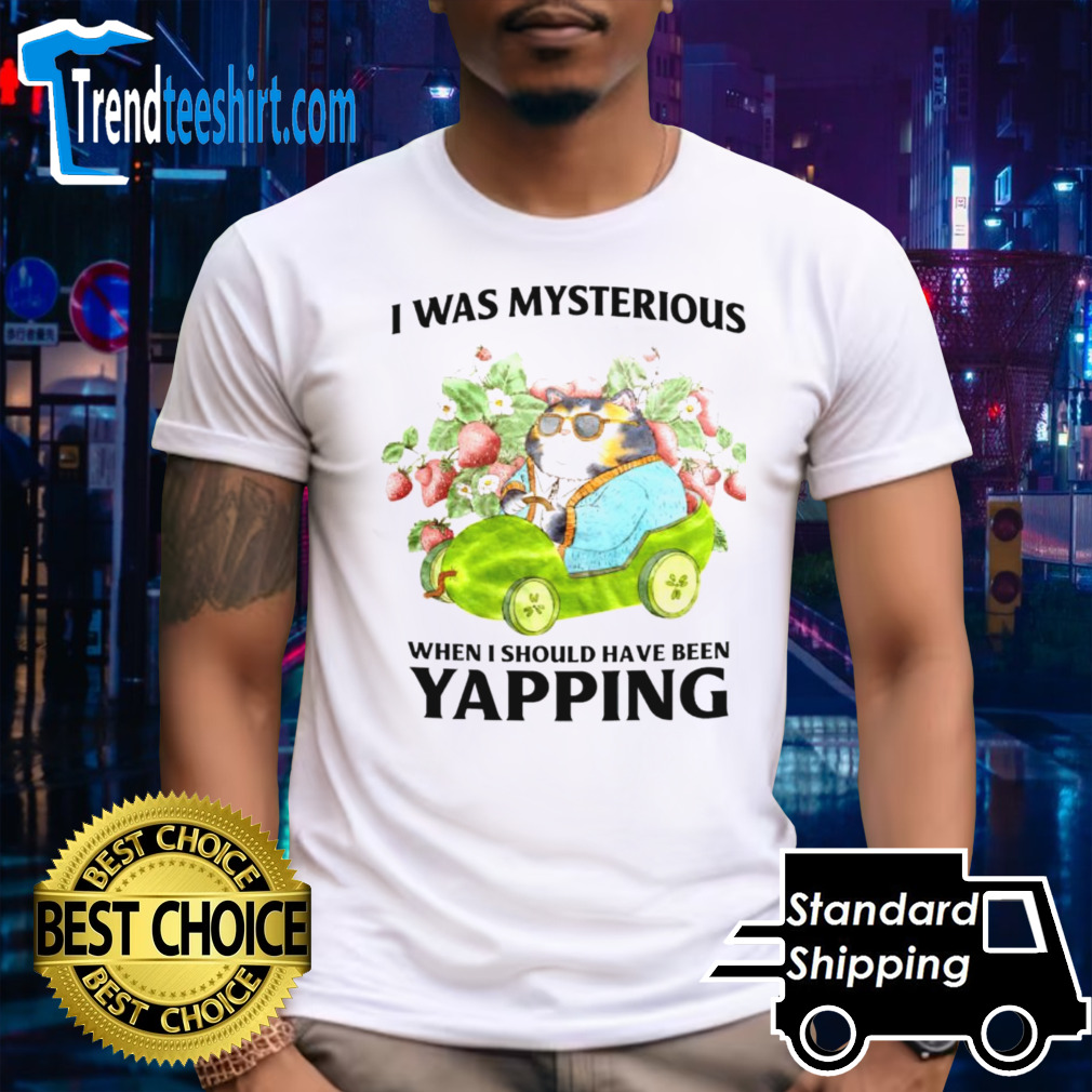 Cat I was mysterious when i should have been yapping shirt