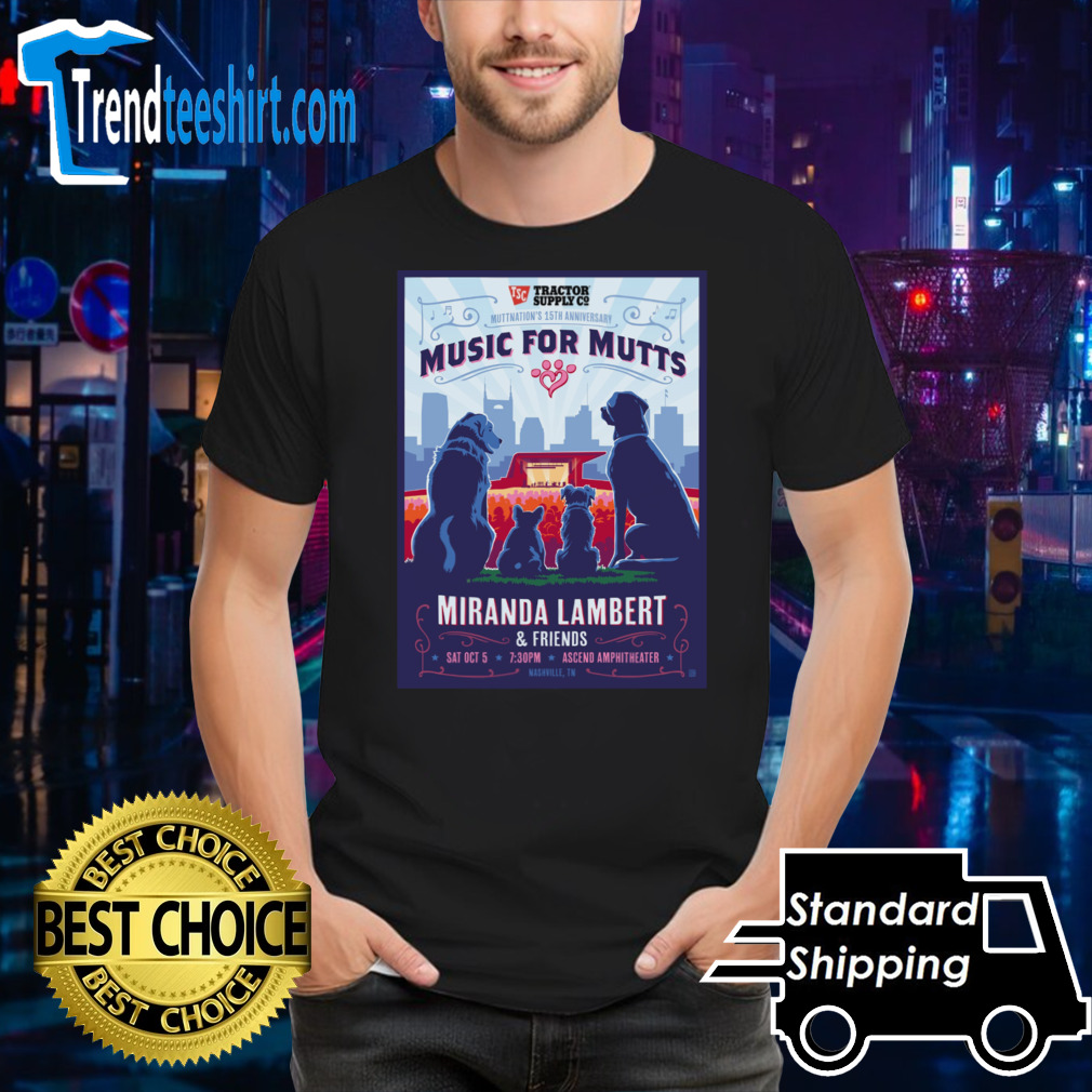 Miranda Lambert & Friends Music for Mutts – Nashville, TN 2024 poster shirt