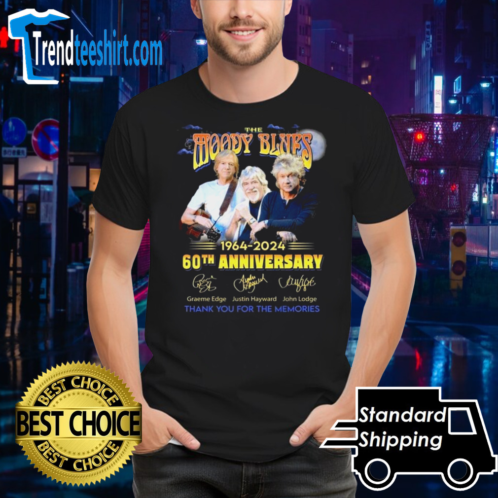 The Moody Blues 1964-2024 60th Anniversary Thank You For The Memories Signatures Shirt