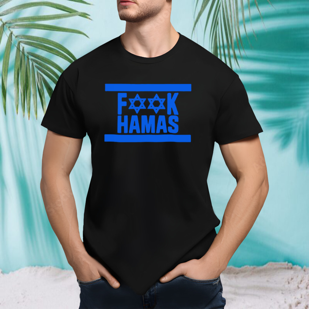 Jon Liedtke wearing Israel Fuck Hamas shirt