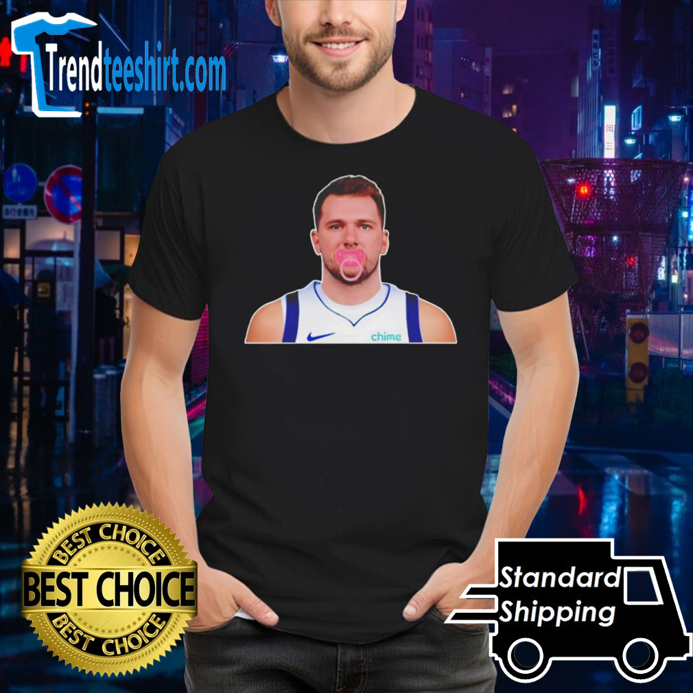 Luka Doncic with soft bodied baby shirt
