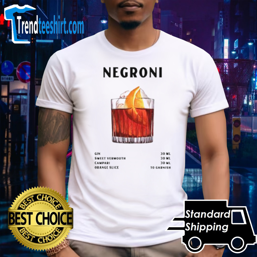 Negroni Cocktail List shirt