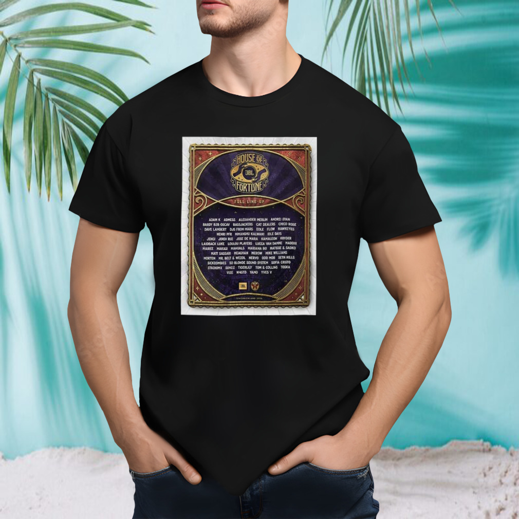 Tomorrowland Belgium 2024 The House of Fortune JBL Full Lineup T-Shirt