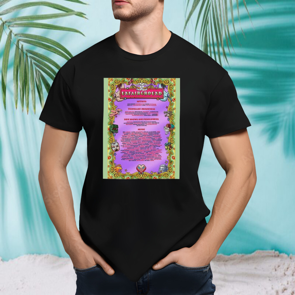 Unfartground Full Lineup And Schedule List Song At Glastonbury Festival 2024 T-Shirt