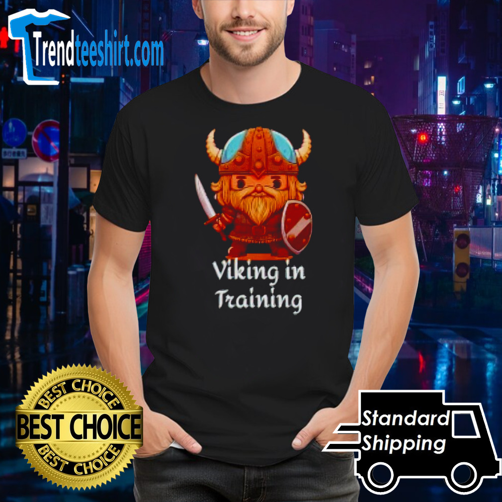 Viking in training shirt