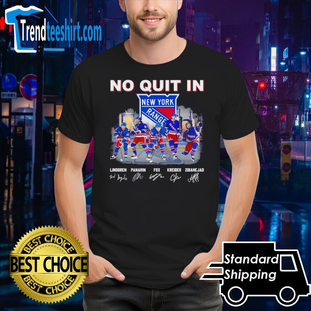 No Quit IN New York Rangers Hockey 2024 Signatures shirt
