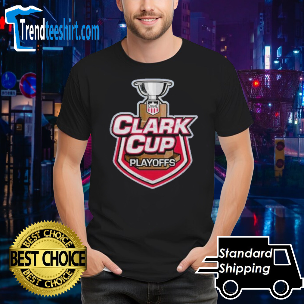 Official Fargo Force 2024 USHL Clark Cup Playoffs Champions Trophy Shirt