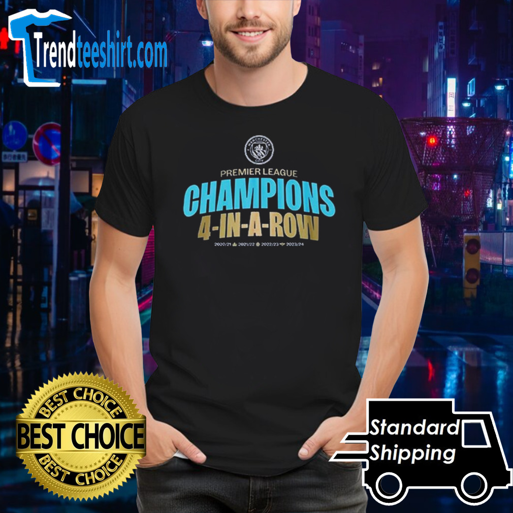 Manchester City Epl Winner 4 In A Row 2020 – 2024 T-shirt