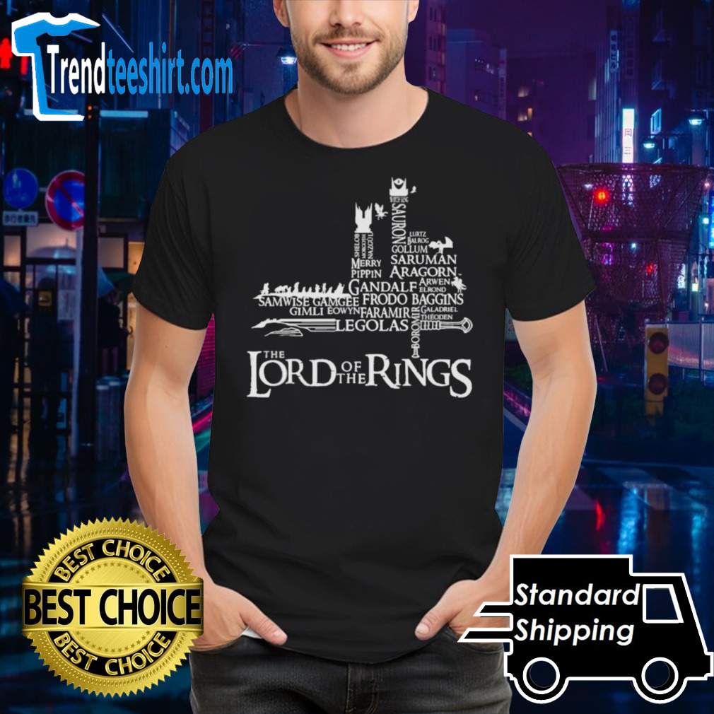 The Lord Of The Rings Legolas Gollum Aragorn Character Name T-Shirt