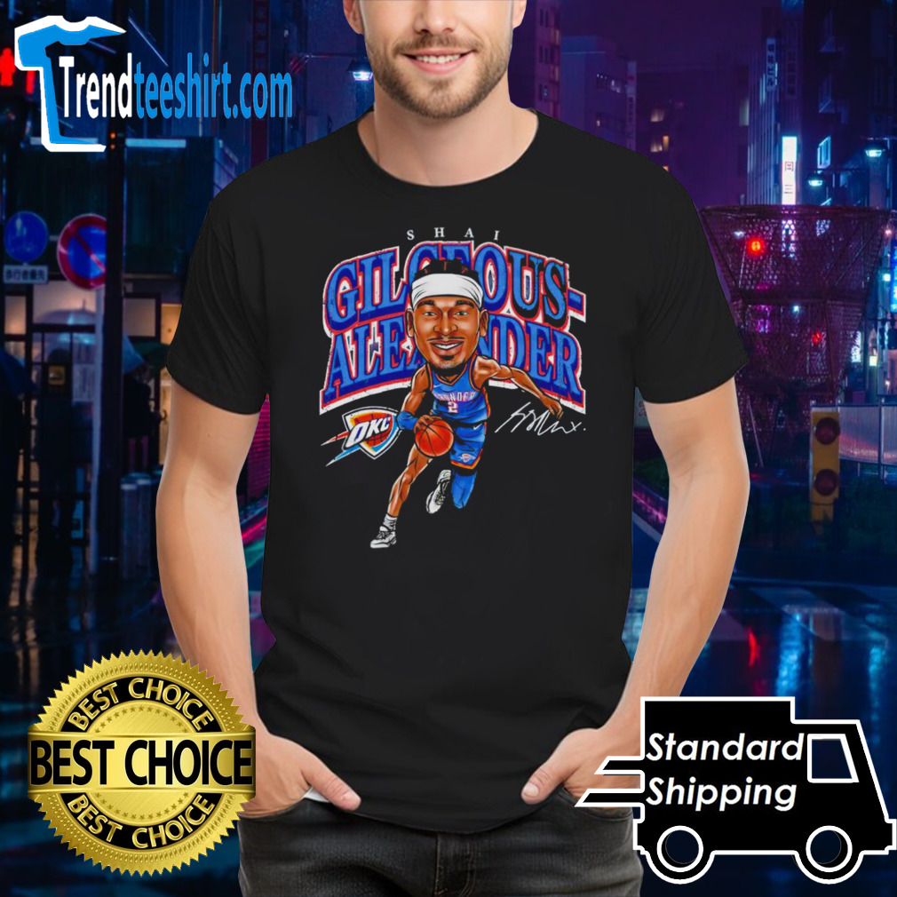 Oklahoma City Thunder Shai Gilgeous-Alexander cartoon shirt