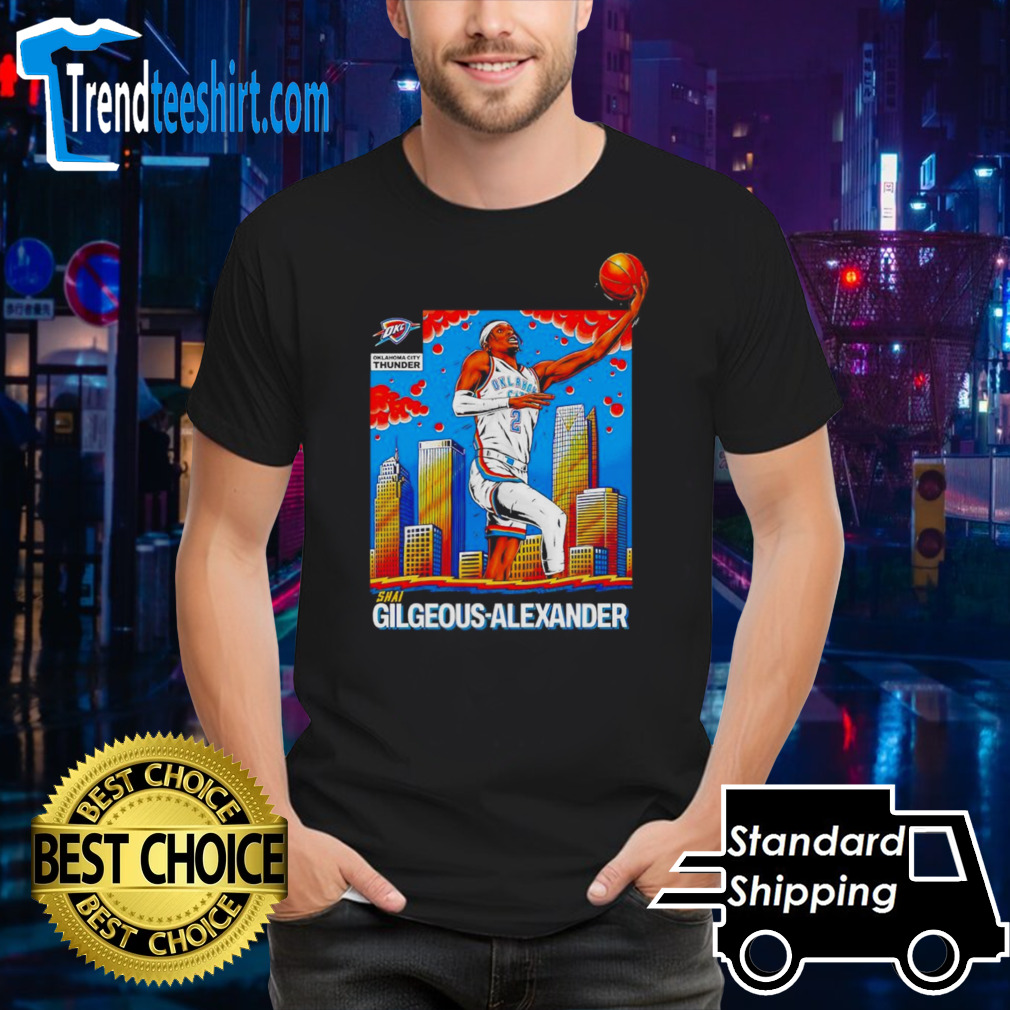 Shai Gilgeous Alexander Oklahoma City Thunder SGA city skyline shirt