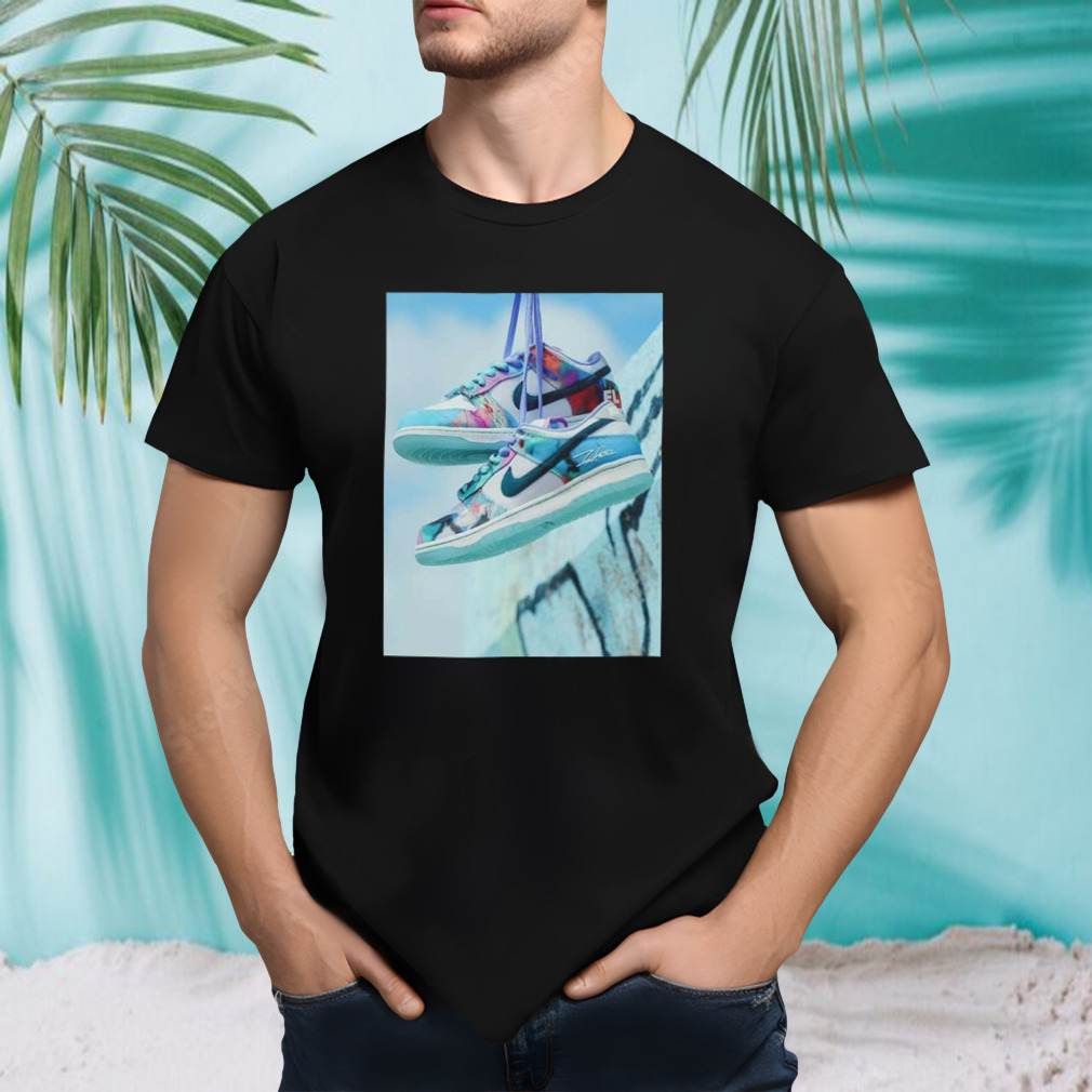 Futura Laboratories x Nike SB Dunk Low Bleached Aqua Release On May 22nd 2024 shirt