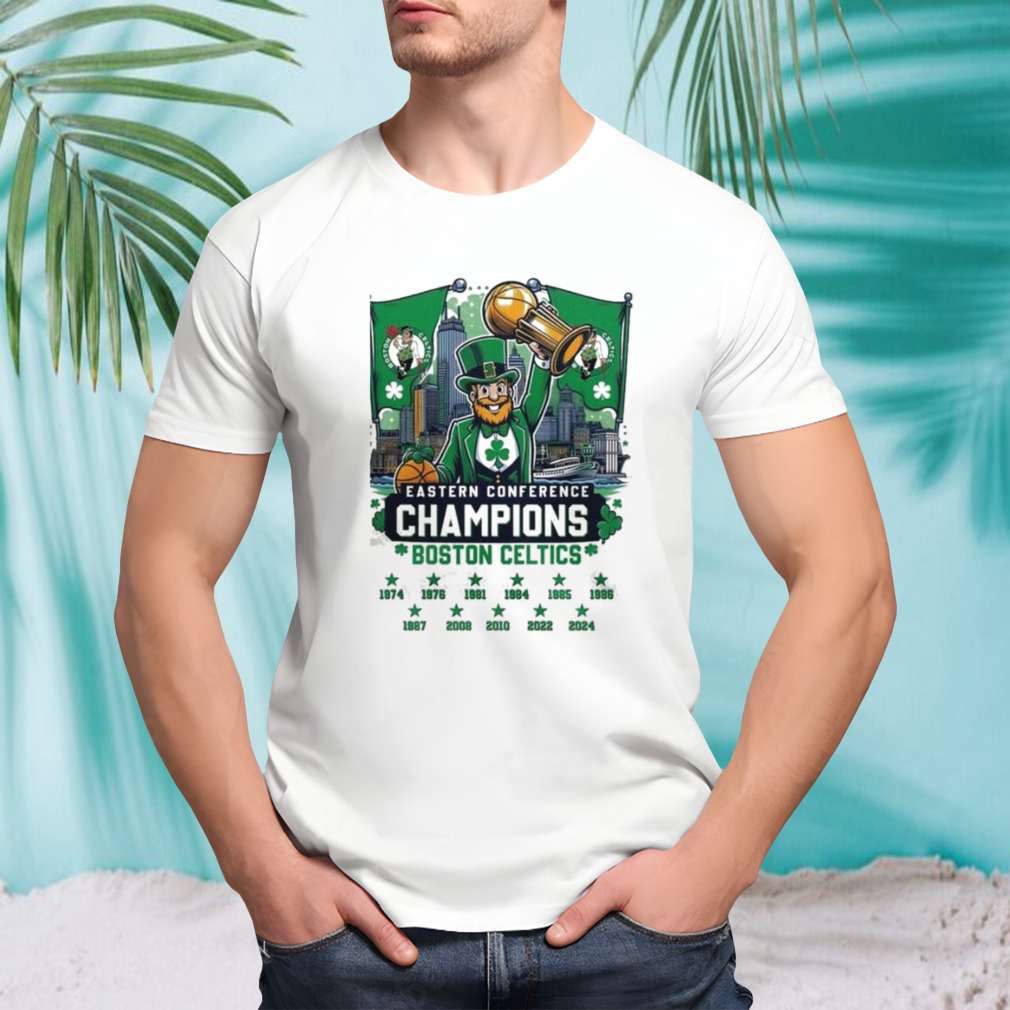 Boston Celtics 2024 Eastern Conference Champions Fan Celebrating NBA shirt