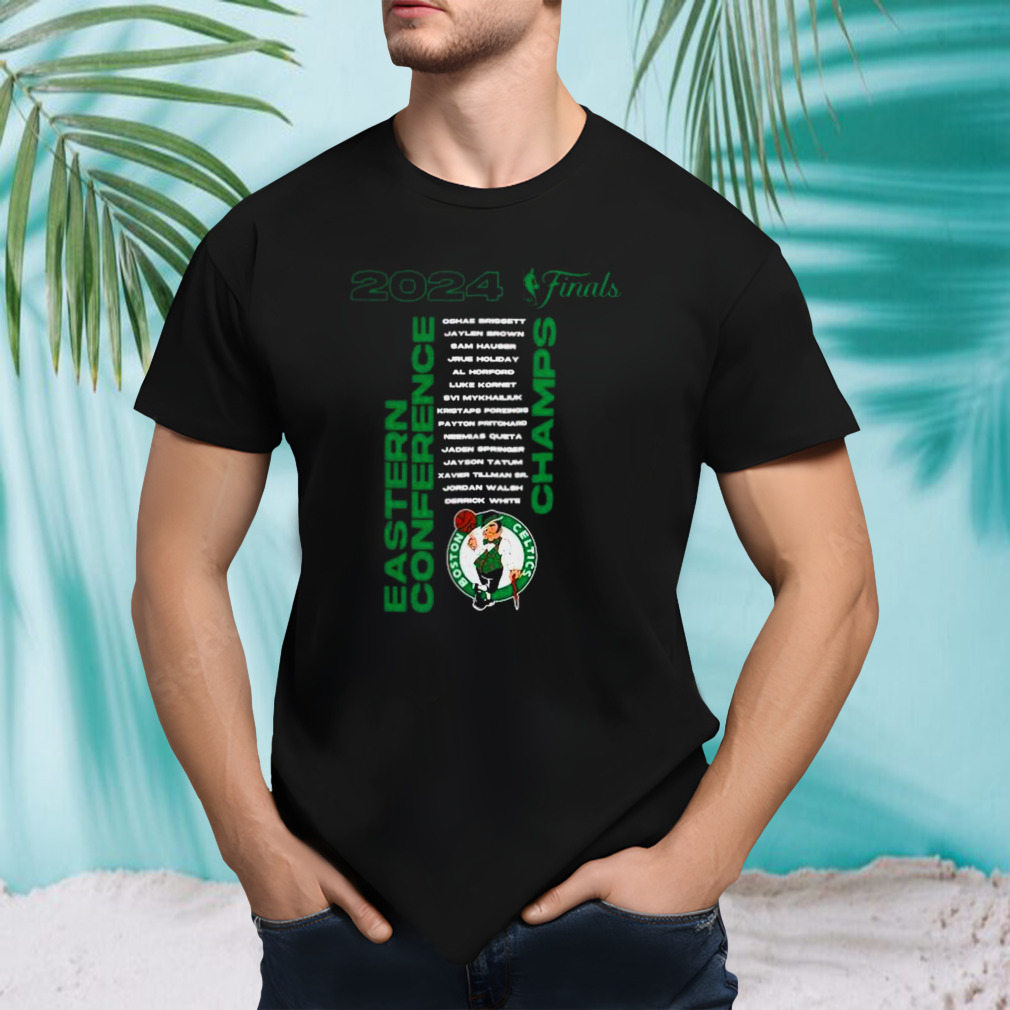 Boston Celtics 2024 Eastern Conference Champions Jump Ball Roster Shirt
