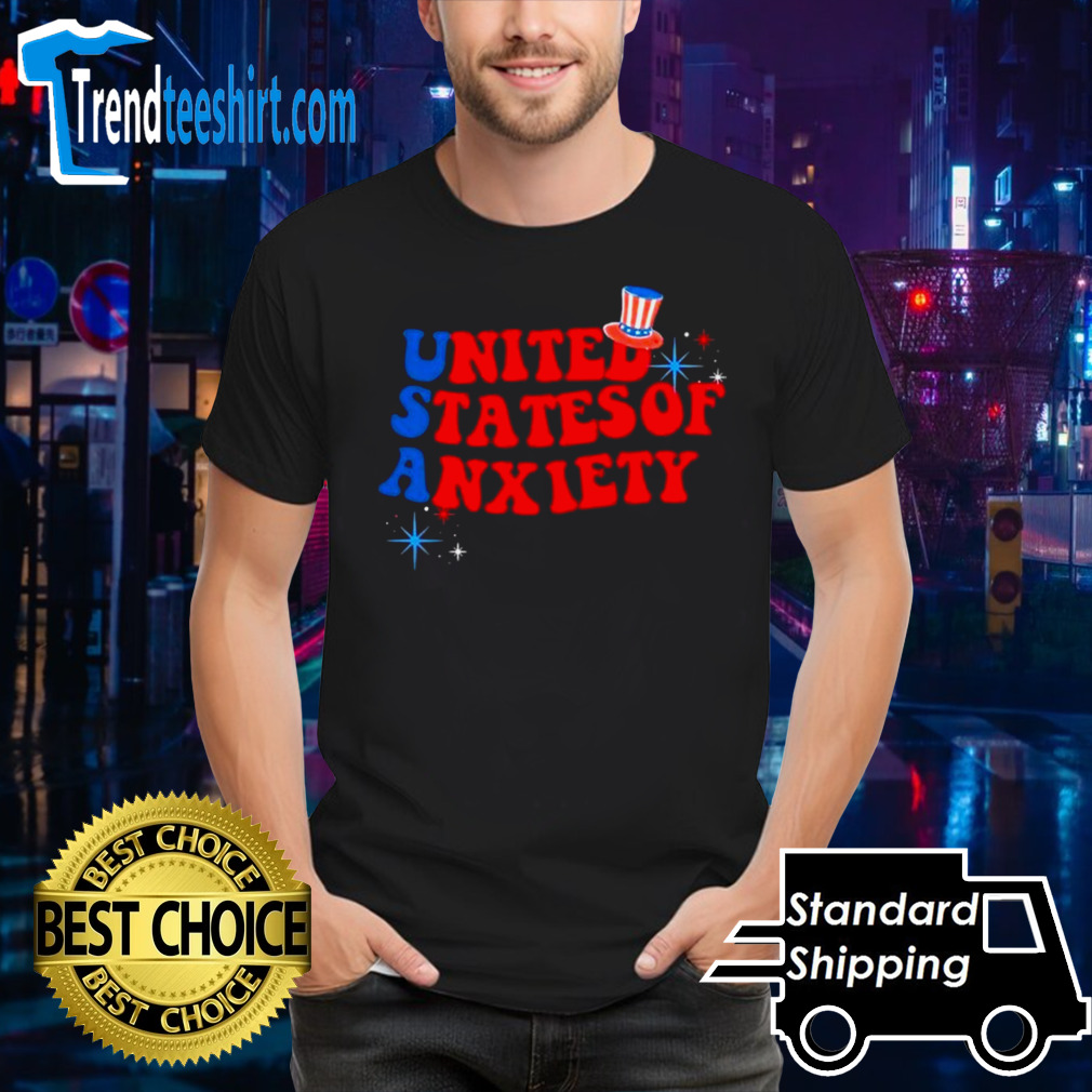 Usa United States Of Anxiety 4th Of July 2024 T-shirt