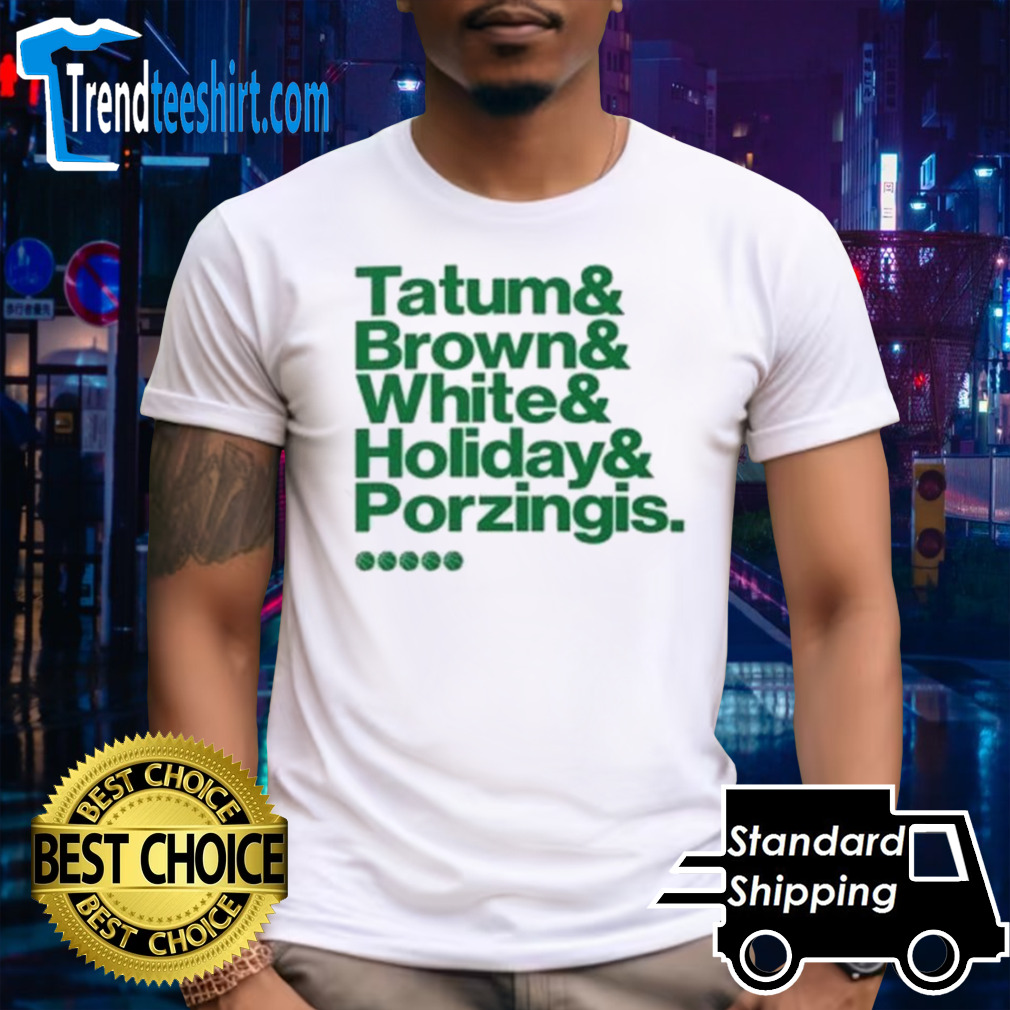 Boston Celtics Tatum & Brown & White & Holiday & Porzingis T-shirt