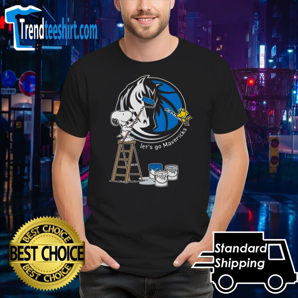 Dallas Mavericks Snoopy And Woodstock Let’s Go Mavericks 2024 T-shirt