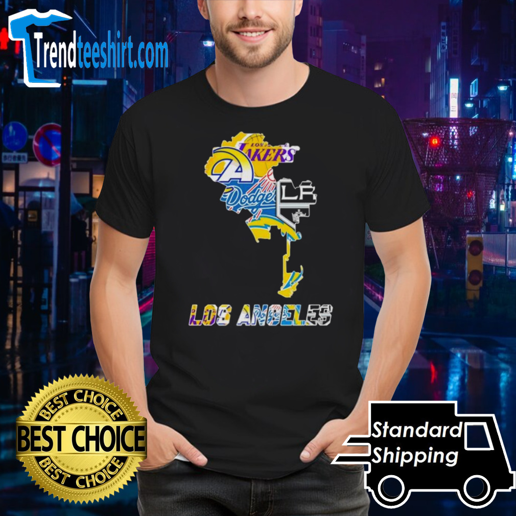 Official Los Angeles Map Sports Teams Shirt