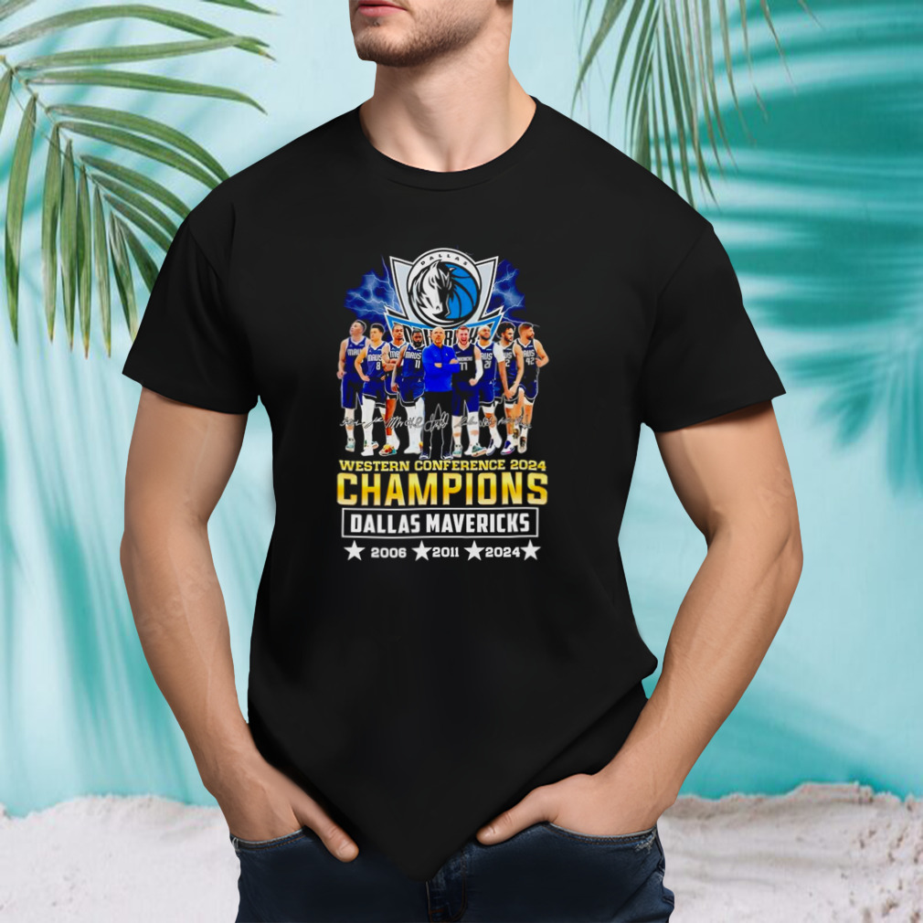 Dallas Mavericks Western Conference Champions 2024 Signatures shirt