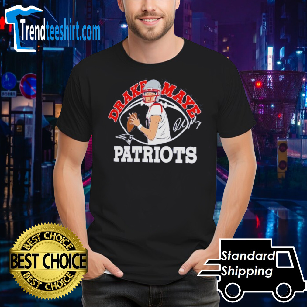 Drake Maye New England Patriots Caricature Player 2024 Shirt