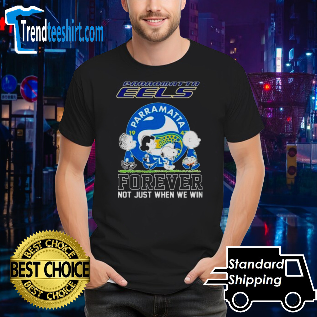 Official Peanuts Characters Walking Parramatta Eels Forever Not Just When We Win Shirt