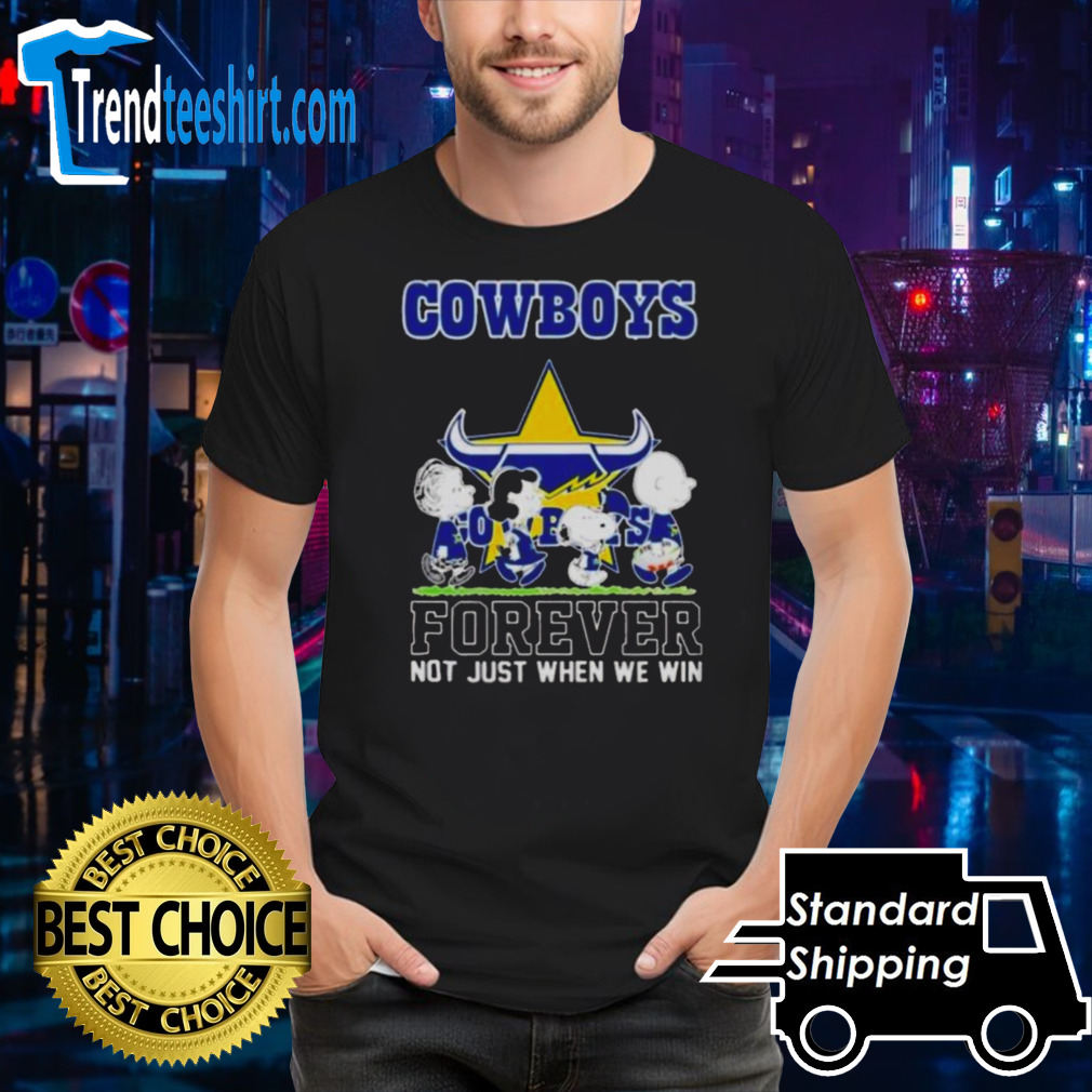 Peanuts Characters Walking North Queensland Cowboys Forever Not Just When We Win T-shirt