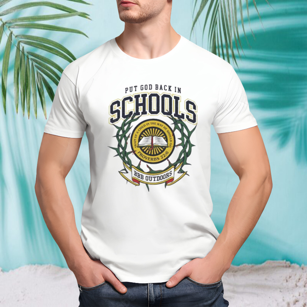 Zach Rushing Wearing Put God Back In Schools T-shirt